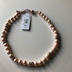 Kate Spade Rose Gold Pearl Necklace and Earrings